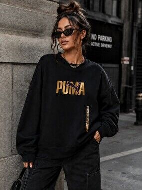 PUMA NWT Size Large Black Sweatshirt 🖤✨